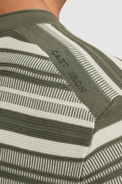 Cast Iron r-neck cotton modal stripe